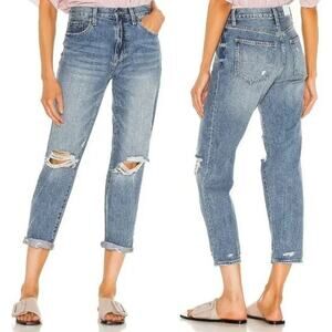 Pistola Women's Presley High Rise Relaxed Roller Jeans Size 27 Los Feliz Cropped